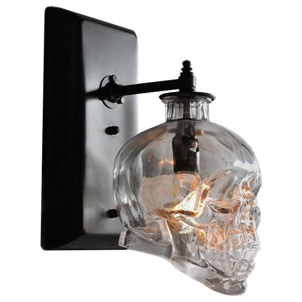 Бра Череп Glass Skull Черный матовый Бра Череп Glass Skull Черный матовый в Твери | Loft Concept
