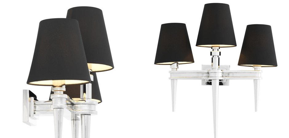 Бра Wall Lamp Waterloo Triple Nickel Бра Wall Lamp Waterloo Triple Nickel - Loft-Concept в Твери