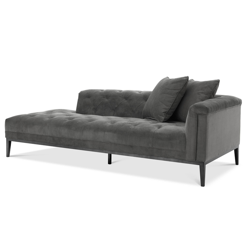 Кушетка Eichholtz Lounge Sofa Cesare Right grey Серый Темная бронза Кушетка Eichholtz Lounge Sofa Cesare Right grey Серый Темная бронза в Твери | Loft Concept