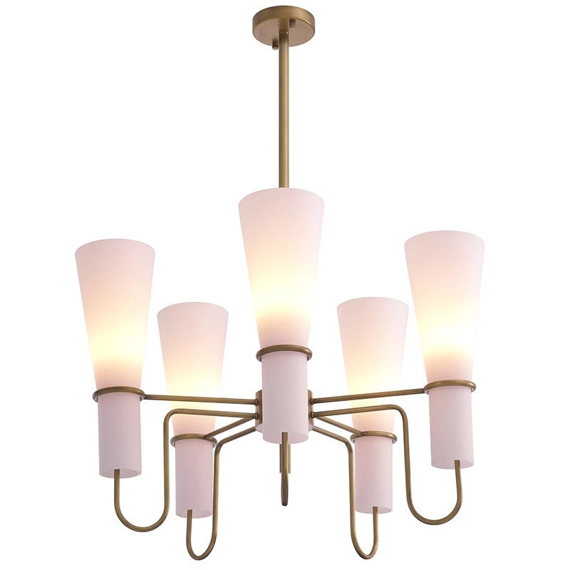 Люстра Eichholtz Chandelier Sketch Латунь Белый Люстра Eichholtz Chandelier Sketch Латунь Белый в Твери | Loft Concept