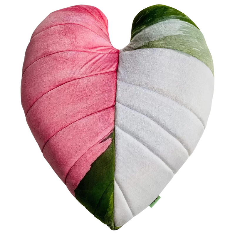 Декоративная подушка Botanical Cushion Filodendron Pink Princess Зеленый Белый Розовый Декоративная подушка Botanical Cushion Filodendron Pink Princess Зеленый Белый Розовый в Твери | Loft Concept