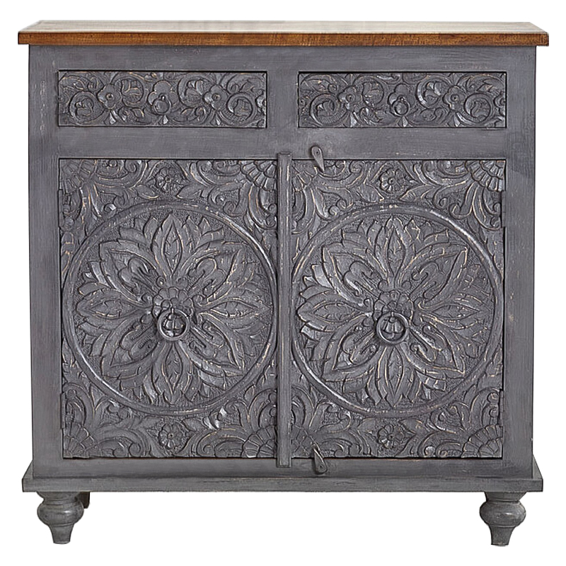 Комод Indian Antique White Furniture Chest of Drawers Kara серый Серый Коричневый Комод Indian Antique White Furniture Chest of Drawers Kara серый Серый Коричневый в Твери | Loft Concept