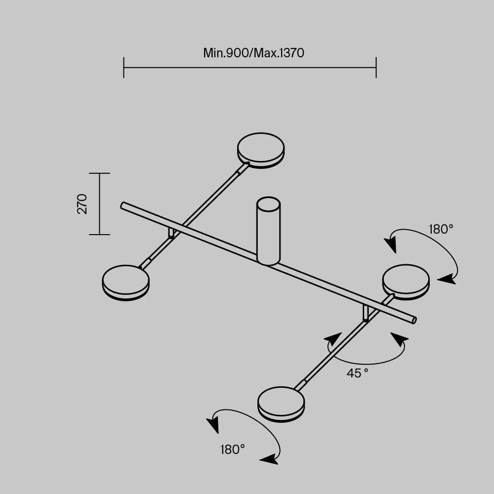 Потолочный светильник Fad 3000К 26Вт в Твери