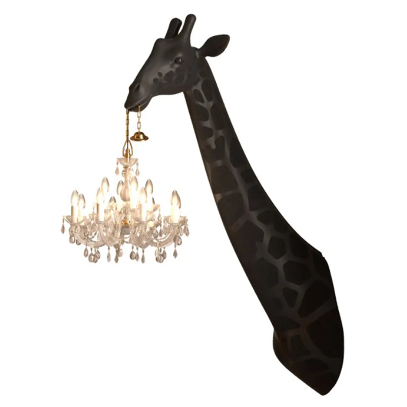 Бра черный жираф Black Giraffe Wall Lamp Sconce Chandalier Черный Бра черный жираф Black Giraffe Wall Lamp Sconce Chandalier Черный в Твери | Loft Concept