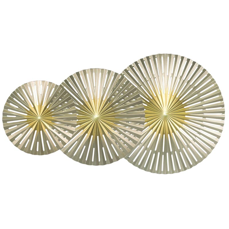 Арт-объект Apollo Gold and Silver Wall Plaque Disc gap 3 Золотой Серебряный в Твери | Loft Concept 