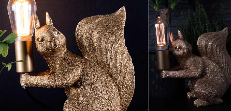 Настольная лампа Piff Table Gold Золотая белка Настольная лампа Piff Table Gold Золотая белка - Loft-Concept в Твери