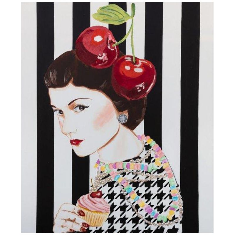 Картина Coco Chanel with Cherry Headdress Мульти Картина Coco Chanel with Cherry Headdress Мульти в Твери | Loft Concept