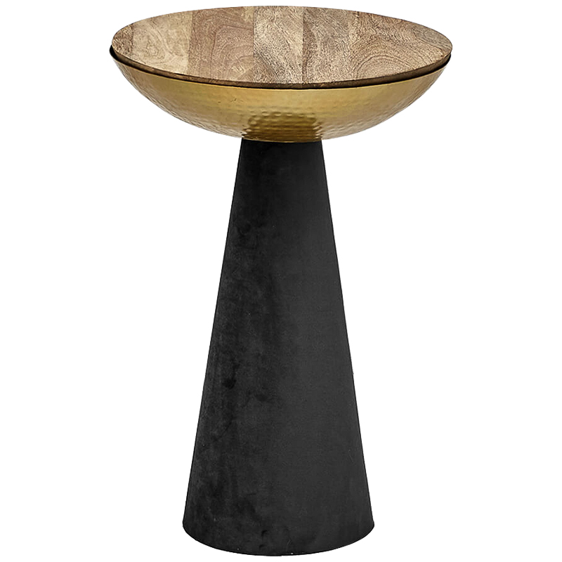 Приставной стол Roiberd side table Глянцевое золото Черный Древесина Приставной стол Roiberd side table Глянцевое золото Черный Древесина в Твери | Loft Concept