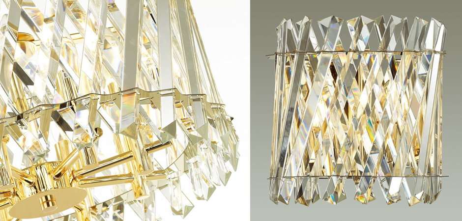 Бра Crystal Crossed Stripes Gold Бра Crystal Crossed Stripes Gold - Loft-Concept в Твери