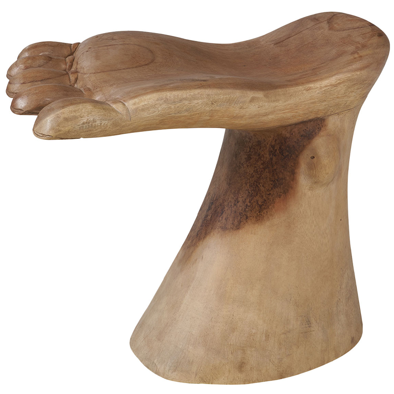 Деревянный приставной стол в виде ноги Wooden Foot Side Table Коричневый Древесина Деревянный приставной стол в виде ноги Wooden Foot Side Table Коричневый Древесина в Твери | Loft Concept