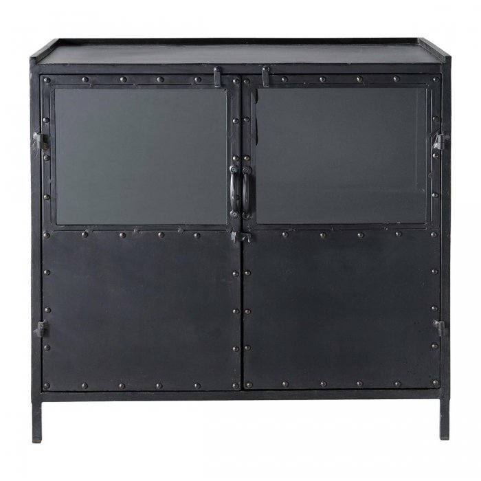 Буфет металлический в стиле Лофт Industrial Vitre Small Buffet Черный Буфет металлический в стиле Лофт Industrial Vitre Small Buffet Черный в Твери | Loft Concept