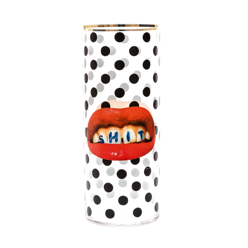Ваза Seletti Shit Pois Big Прозрачный Золотой Черный Красный Ваза Seletti Shit Pois Big Прозрачный Золотой Черный Красный в Твери | Loft Concept