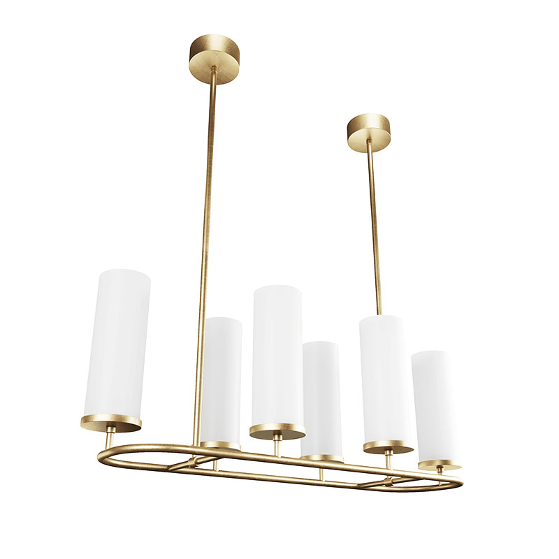 Люстра Дизайнерская Candle Holder 6 ламп Латунь Белый Люстра Дизайнерская Candle Holder 6 ламп Латунь Белый в Твери | Loft Concept