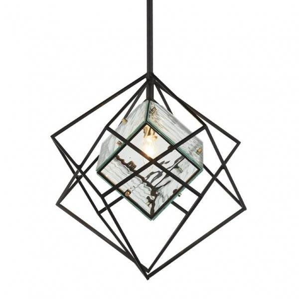 Люстра Glass Cub Pendant 40 Черный Люстра Glass Cub Pendant 40 Черный в Твери | Loft Concept