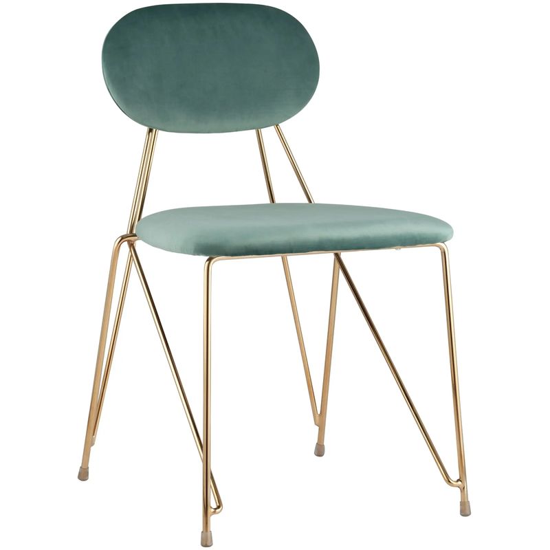 Стул Alice Chair Велюр Мятный цвет Мятный Золотой Стул Alice Chair Велюр Мятный цвет Мятный Золотой в Твери | Loft Concept