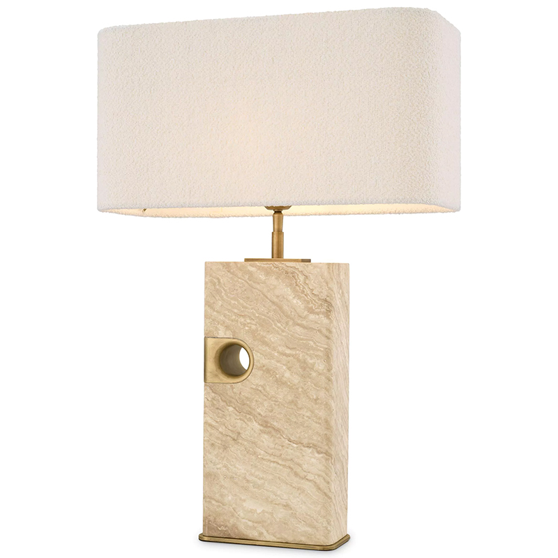 Настольная лампа Eichholtz Table Lamp Sebago Бежевый Латунь Белый в Твери | Loft Concept 