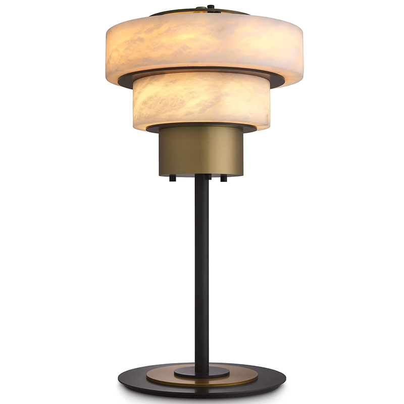 Настольная лампа Eichholtz Table Lamp Zereno Белый Латунь Черный Настольная лампа Eichholtz Table Lamp Zereno Белый Латунь Черный в Твери | Loft Concept
