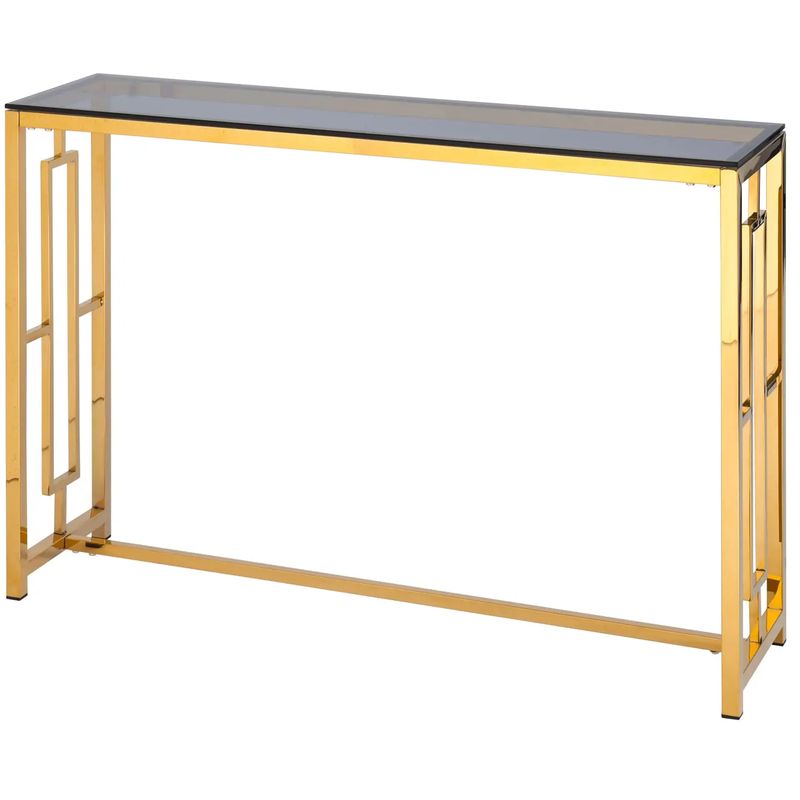 Консоль Milan Tables Gold Золотой Стекло Смок Консоль Milan Tables Gold Золотой Стекло Смок в Твери | Loft Concept