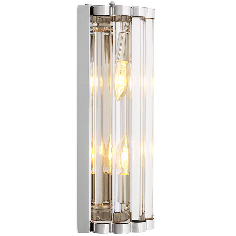 Бра Eichholtz Wall Lamp Amalfi S Nickel Прозрачное Стекло Никель Бра Eichholtz Wall Lamp Amalfi S Nickel Прозрачное Стекло Никель в Твери | Loft Concept