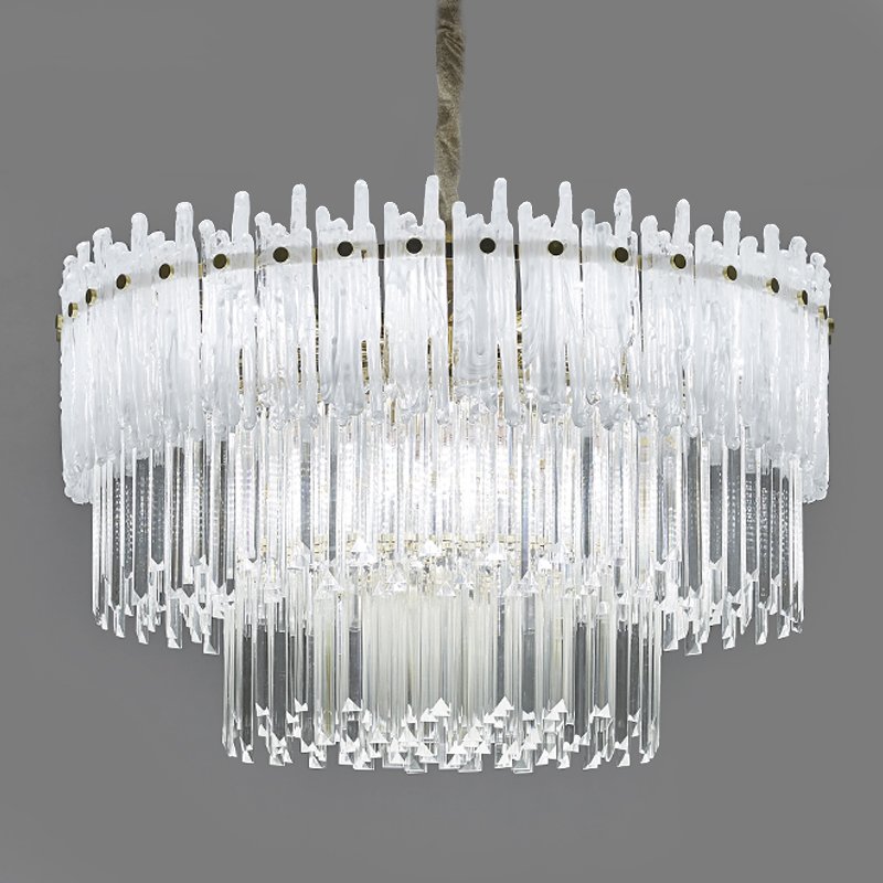 Люстра Murano Glass ICE Chandelier Золотой Белый Прозрачное Стекло Люстра Murano Glass ICE Chandelier Золотой Белый Прозрачное Стекло в Твери | Loft Concept