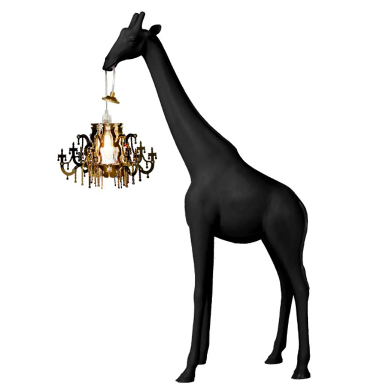 Настольная лампа черный жираф Black Giraffe Table Lamp Черный Настольная лампа черный жираф Black Giraffe Table Lamp Черный в Твери | Loft Concept