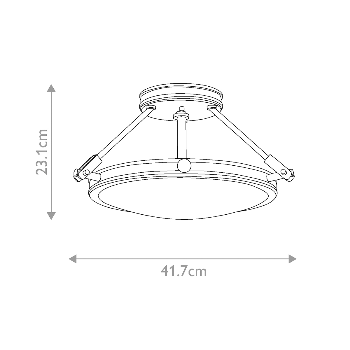 Потолочный светильник цвета латунь с плоским круглым плафоном Hinkley в Твери