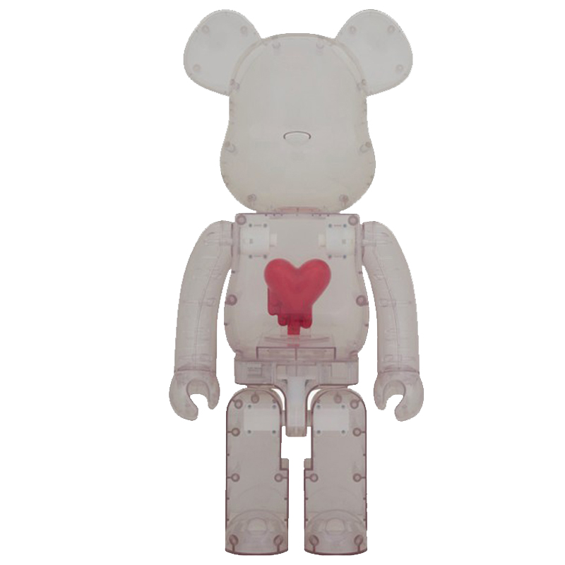 Статуэтка Bearbrick Red Heart Прозрачный (Transparent) Красный Статуэтка Bearbrick Red Heart Прозрачный (Transparent) Красный в Твери | Loft Concept