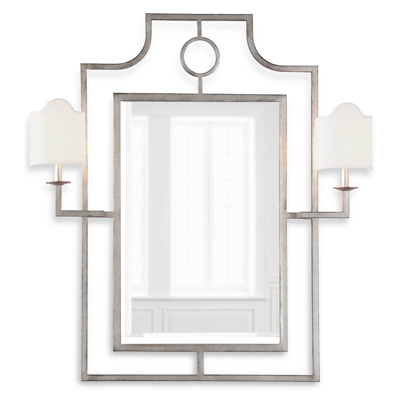 Зеркало с бра Mirror with Sconces Dairile Silver Серебряный Зеркало с бра Mirror with Sconces Dairile Silver Серебряный в Твери | Loft Concept