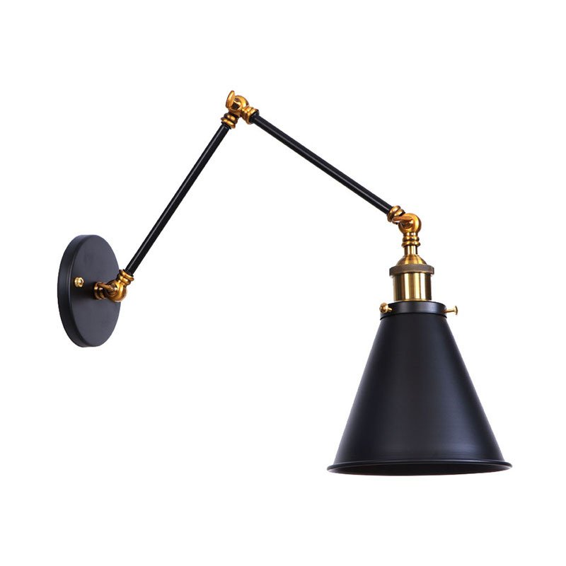 Бра Gloce Cone Shade Loft Industrial Золотой Черный Бра Gloce Cone Shade Loft Industrial Золотой Черный в Твери | Loft Concept
