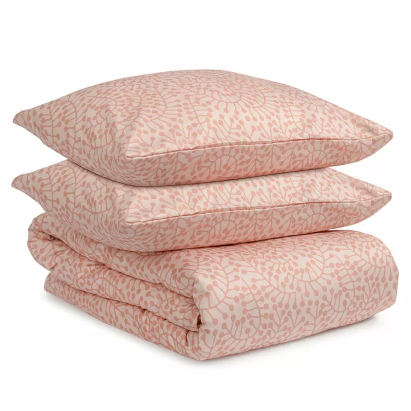 Постельное белье розового цвета с рисунком 150х200 см Blossom Essence Розовый в Твери | Loft Concept 