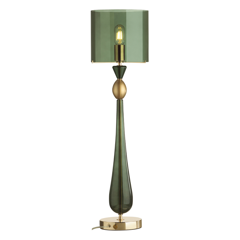 Настольная лампа Roser Green Table Lamp Зеленый Золотой Настольная лампа Roser Green Table Lamp Зеленый Золотой в Твери | Loft Concept