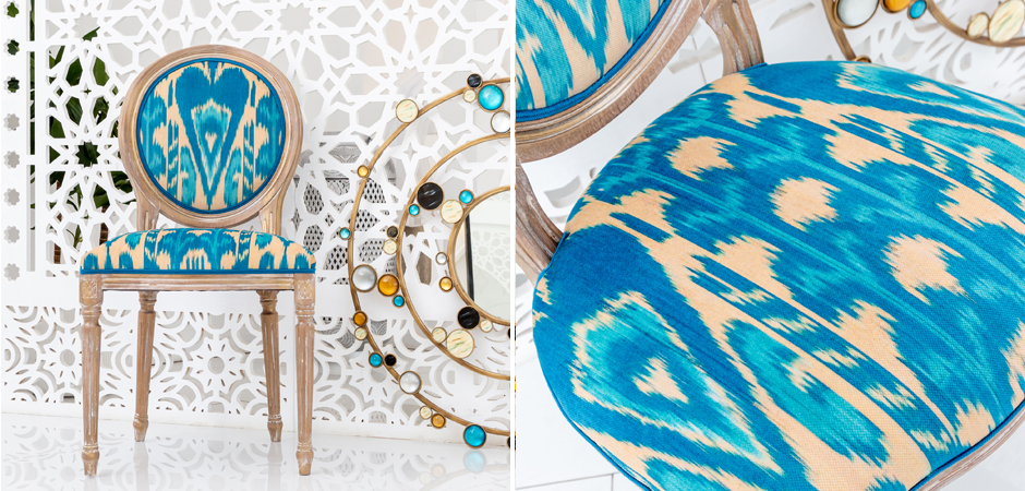 Стул Ikat Pattern Голубой - фото №2