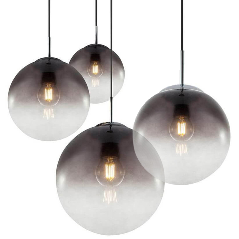 Светильник Ball Sunrise Pendant lamp smok 1 плафон Стекло Смок Хром Светильник Ball Sunrise Pendant lamp smok 1 плафон Стекло Смок Хром в Твери | Loft Concept