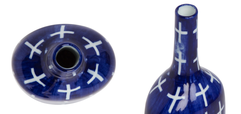 Ваза blue & white ornament Blue Bottle Ваза blue & white ornament Blue Bottle - Loft-Concept в Твери