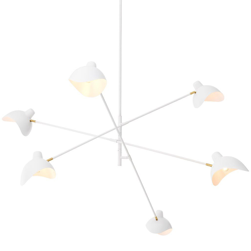 Люстра Eichholtz Chandelier Meryll White Латунь Античная полированная Белый Люстра Eichholtz Chandelier Meryll White Латунь Античная полированная Белый в Твери | Loft Concept