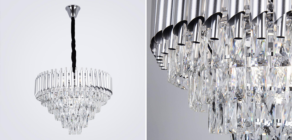 Круглая многоярусная люстра Empire Crystal Silver Круглая многоярусная люстра Empire Crystal Silver - Loft-Concept в Твери