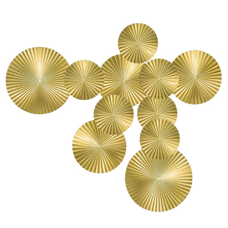 Арт-объект Apollo Gold Wall Plaque Disc 11 Золотой Арт-объект Apollo Gold Wall Plaque Disc 11 Золотой в Твери | Loft Concept