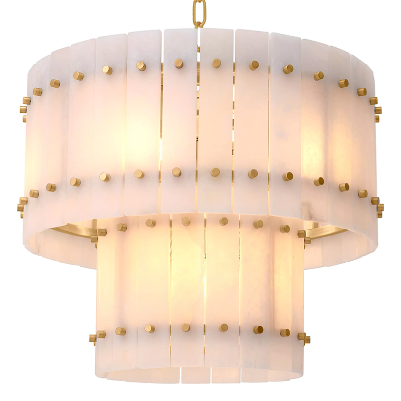 Люстра Eichholtz Chandelier Ruby S Alabaster Латунь Бежевый Белый Мрамор Bianco Люстра Eichholtz Chandelier Ruby S Alabaster Латунь Бежевый Белый Мрамор Bianco в Твери | Loft Concept