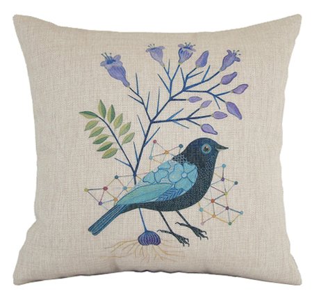 Подушка Birds Голубой Подушка Birds Голубой в Твери | Loft Concept