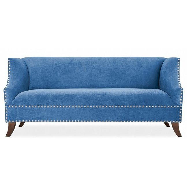 Диван Arc Armrests Sofa Голубой Коричневый в Твери | Loft Concept 