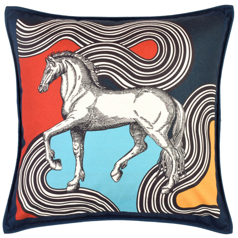 Декоративная подушка Hermes Horse 36 Мульти Декоративная подушка Hermes Horse 36 Мульти в Твери | Loft Concept