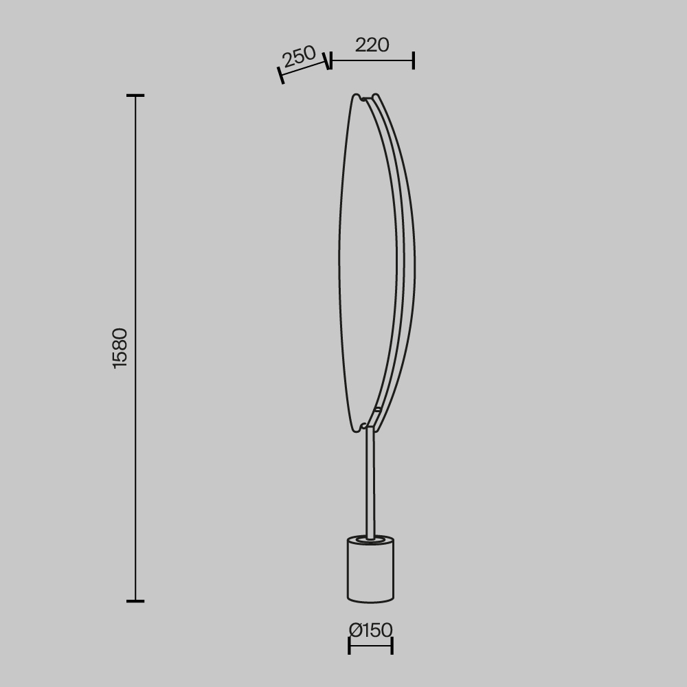Напольный торшер светодионый Breeze 3000К 33Вт в Твери