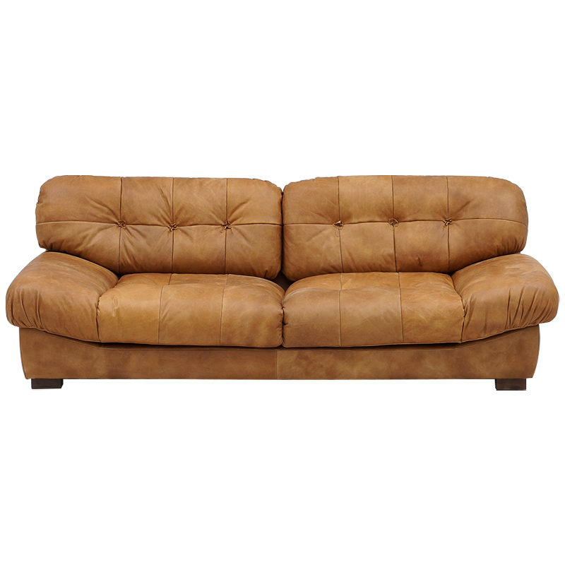 Диван кожаный Harlan Leather Sofa Коричневый в Твери | Loft Concept 