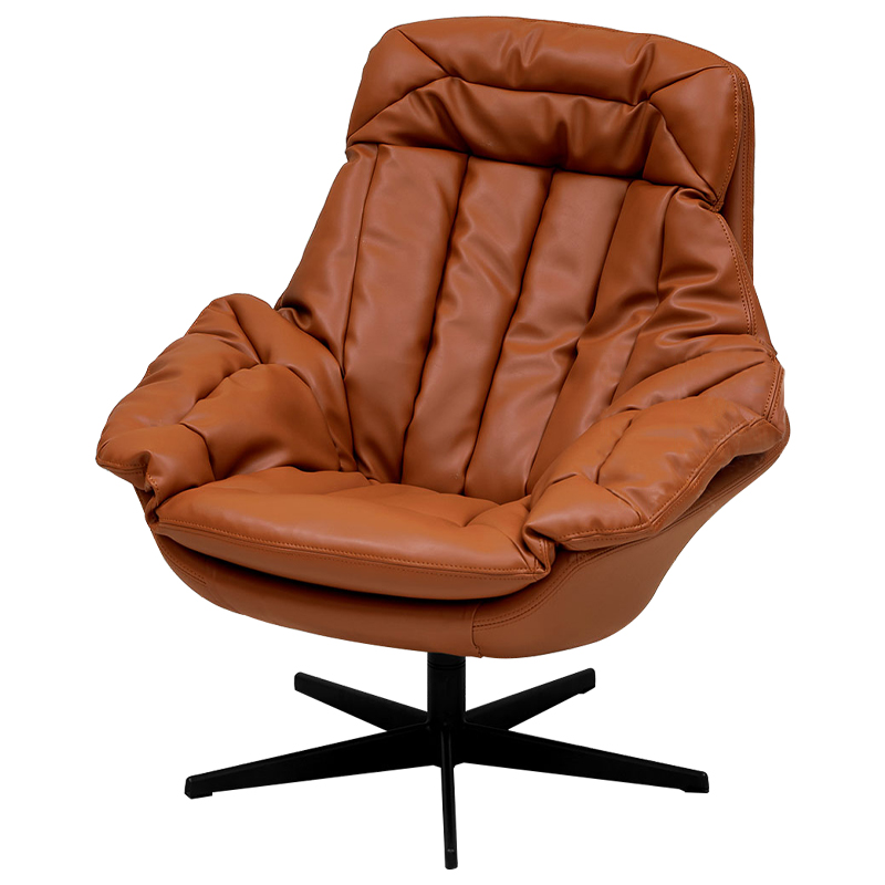 Вращающееся кресло Willard Armchair Коричневый Черный в Твери | Loft Concept 