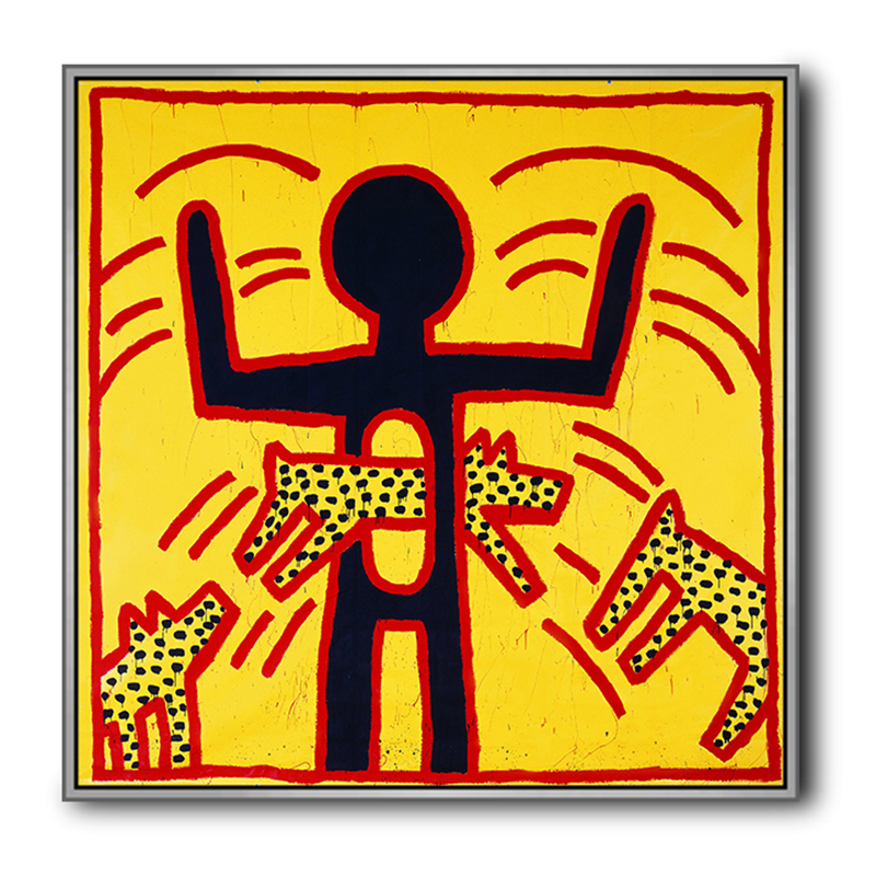 Постер Keith Haring 9 Черный Красный Желтый Постер Keith Haring 9 Черный Красный Желтый в Твери | Loft Concept