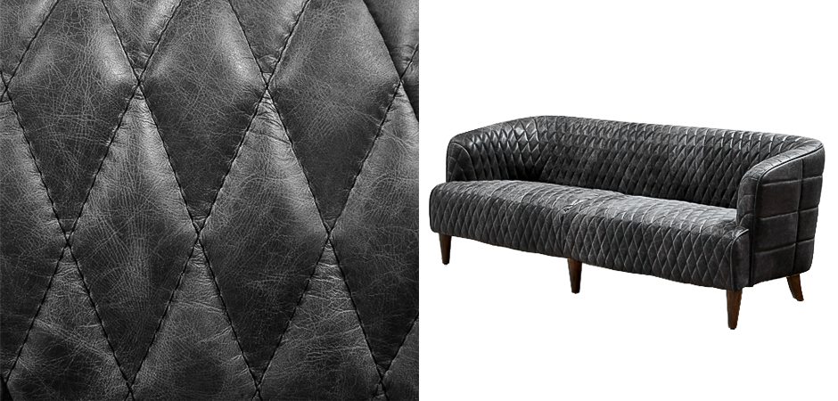 Диван Rhombuses Upholstery Graphite Sofa Диван Rhombuses Upholstery Graphite Sofa - Loft-Concept в Твери