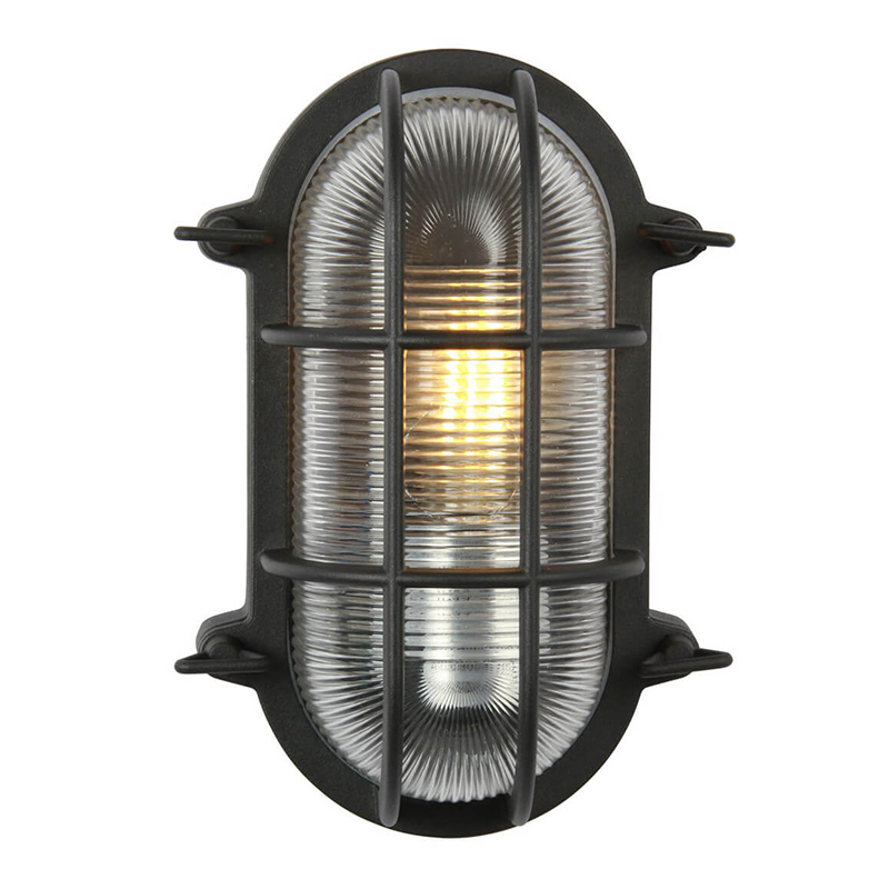 Уличный светильник Carden Cage Glass Oval Черный Уличный светильник Carden Cage Glass Oval Черный в Твери | Loft Concept