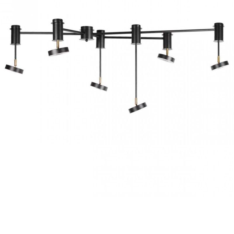 Светильник потолочный Flexible soffits черный 6 плафонов Черный Светильник потолочный Flexible soffits черный 6 плафонов Черный в Твери | Loft Concept