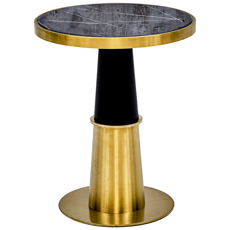 Обеденный стол Ricardo Dinner Table Глянцевое золото Черный в Твери | Loft Concept 