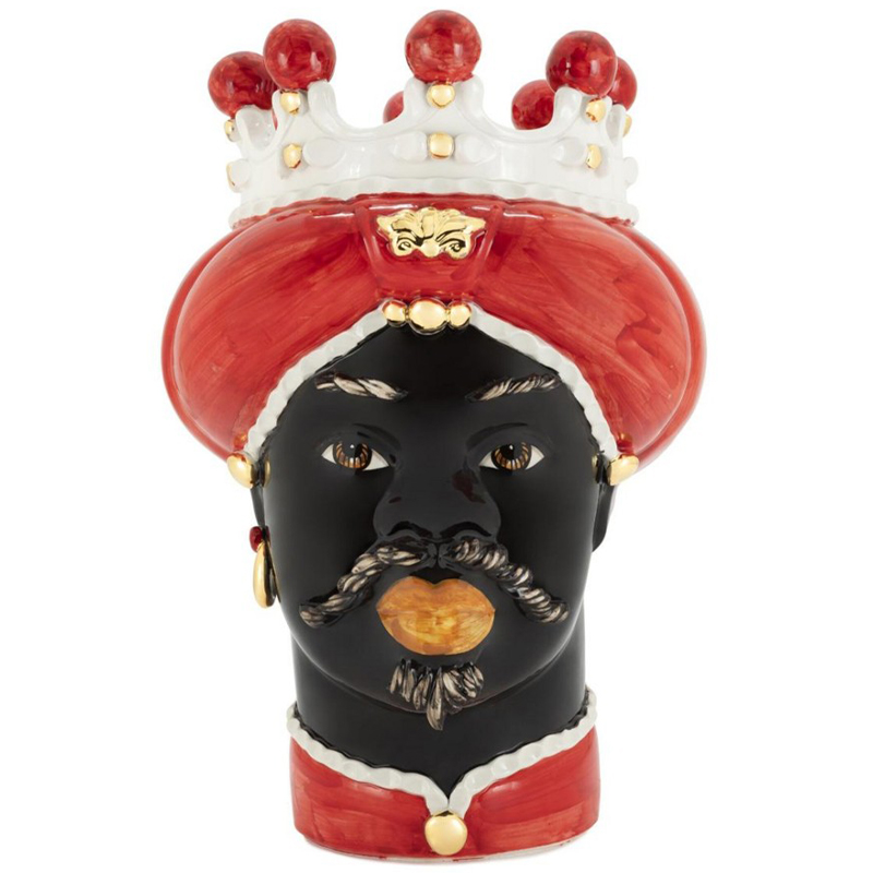 Ваза Vase Moro Man Medium New Red Gold Красный Черный Белый Золотой в Твери | Loft Concept 